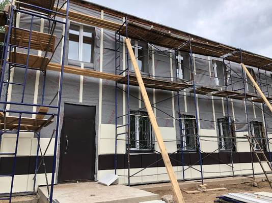 Облицовка здания фасадными кассетами Облицовка здания фасадными кассетами