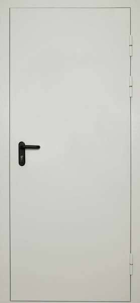 Внешняя сторона Однопольная глухая противопожарная дверь EI 60 RAL 9018 с антипаникой (01)