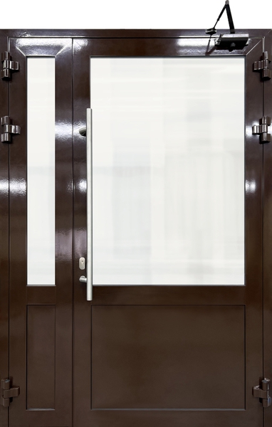 Внешняя сторона Полуторная алюминиевая противопожарная дверь EIWS 60 (09)