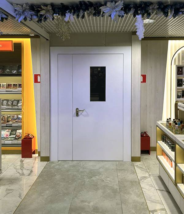 Полуторная дверь с остеклением для аэропорта Полуторная дверь с остеклением для аэропорта