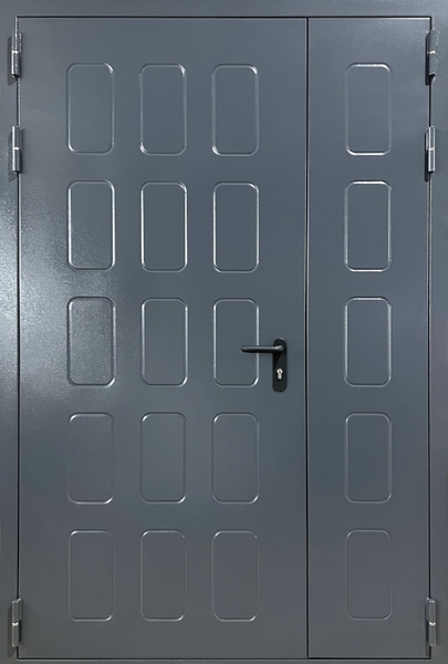 Внешняя сторона Полуторная глухая противопожарная дверь ei60 с выдавленным рисунком (23)