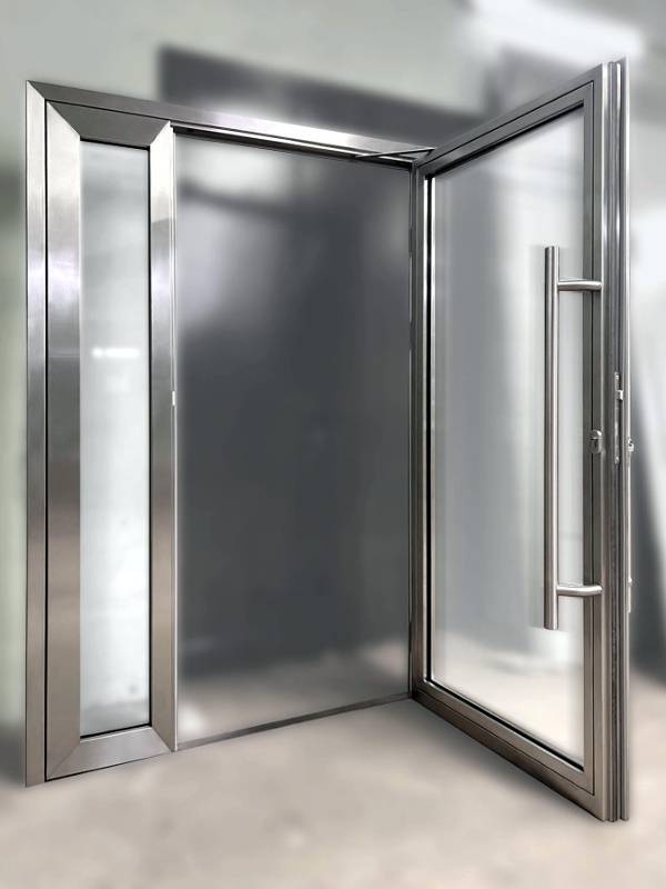 Противопожарная дверь EIW60 из нержавеющей стали Противопожарная дверь EIW60 из нержавеющей стали