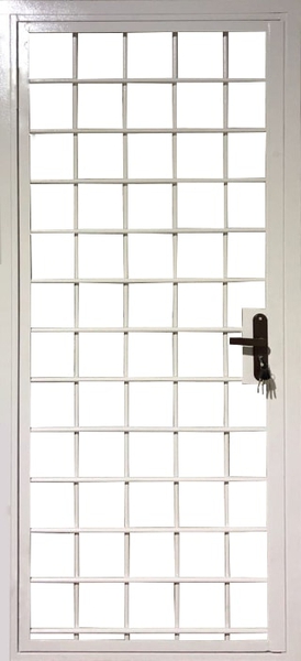 Внутренняя сторона двери Однопольная решетчатая дверь